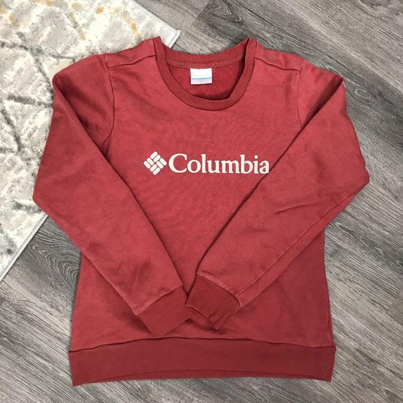 Columbia Tops - Columbia Logo Crew Pullover Sweater Medium